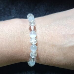 Elegant Clear Beaded Bracelet